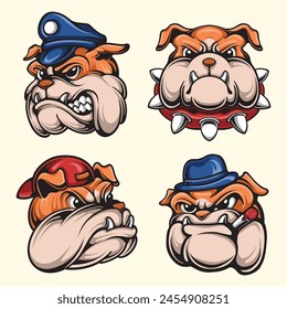Design Bull dog vector art