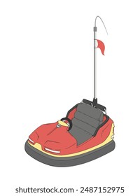 Design of bumper car illustration