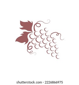Diseño de la ilustración de racimos de uvas
