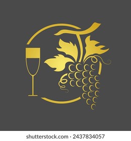 Design of bunch grapes illustration
