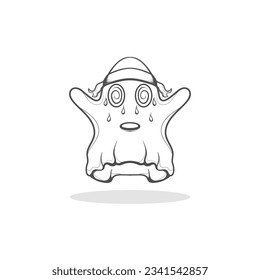 design bundle icon set msakot cute ghost logo with various expressions