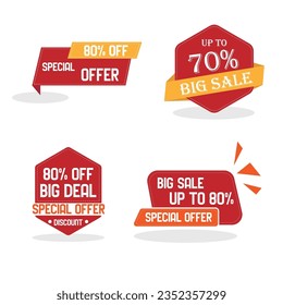 design bundle set of aesthetic promotional tags for your product promotion