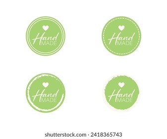 etiqueta adhesiva de paquete de diseño hecha a mano con amor para el embalaje 1