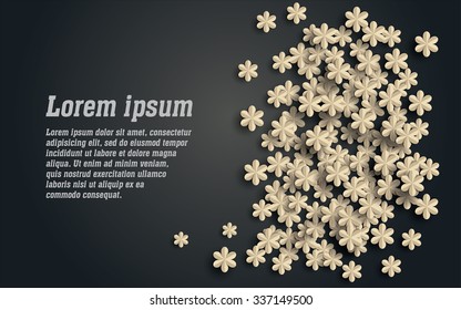 Design-Bundner-Vorlage. Blumenkonzept. floraler Papierhintergrund