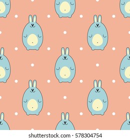 design; bunny; illustration; vector; pattern; rabbit; seamless