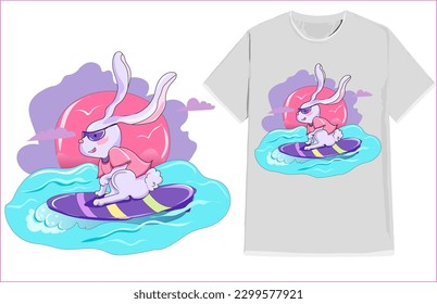 Design Bunny print  t-shirt  for kids