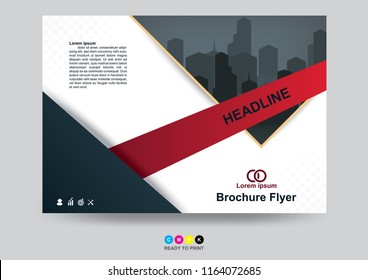 Design of Business Brochure, Leaflet, Flyer, Poster, Banner template, Book cover. Design for Business, Annual report, Web template and presentation. Vector illustration EPS10 CMYK. 