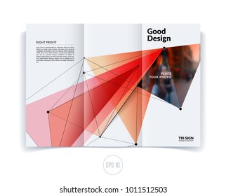 Design of business brochure template, abstract annual report,