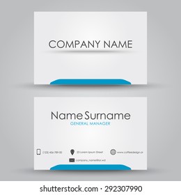 Design business card for the company or individual. Vector illustration. Set.
