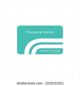 Design for business card, credit card. Design illustration with abstract letter P concept.