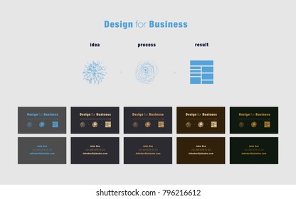 Design for business. Business card vector. eps10. Light and dark tones.