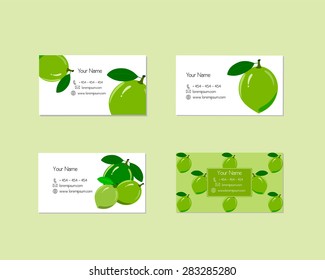  Design business cards with lime fruit for company.