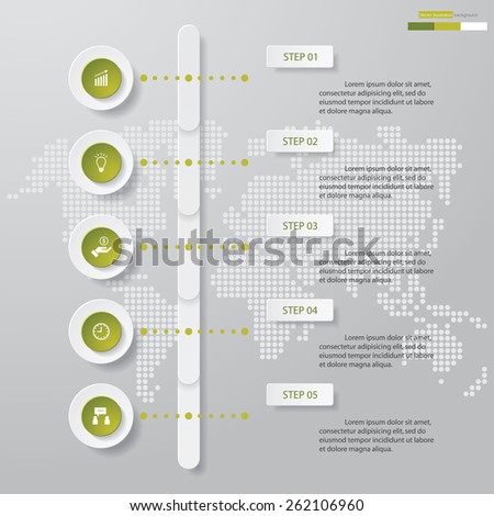 design business chart 5 steps diagram stock vector royalty free website diagram template