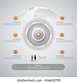 Diseño de infografía de concepto de negocio, puede ser utilizado para diseño de flujo de trabajo, diagrama, opciones de número, gráfico o diseño de sitio web.