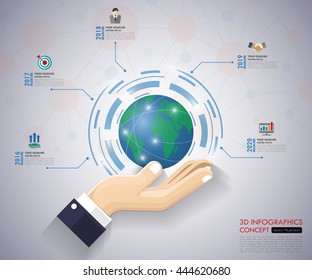 Design business concept timeline. vector template background.