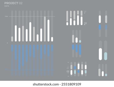Design business elements charts in color. Vector illustration.
