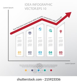 Design business graph chart.Vector/EPS10