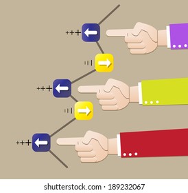 Design of business graph. vector