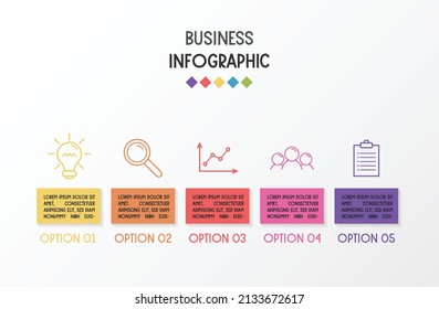 Design of business infograph with icons. Vector