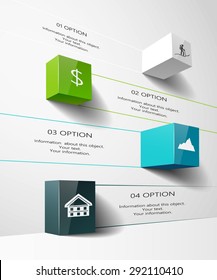 Design of business infographic in 3D