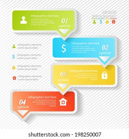 Design business infographics four successive options, web design template.