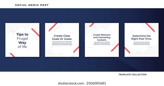 Design business online social media tutorial, tips, post banner layout template background design element promotion banner template