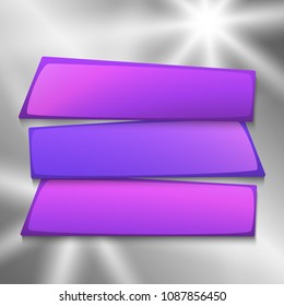 Design business presentation template. Glow light effect on purple background. Vector illustration for financial infographics, number banners, charts and graphs background, graphs and tables. EPS 10