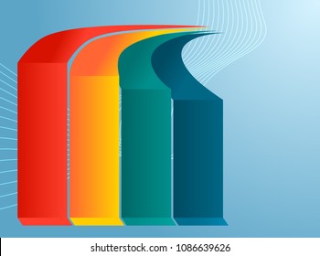 Design business presentation template. Vector illustration for technology infographics, number banners, charts and graphs background, graphs and tables. EPS 10