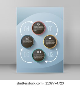 Design business presentation template. Vector illustration for technology infographics, number banners, charts and graphs or powerpoint background, graphs and tables. EPS 10