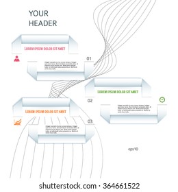 Design business presentation template. Vector illustration for technology infographics, number banners, charts and graphs or powerpoint background, graphs and tables. EPS 10