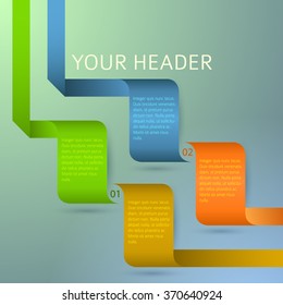 Design business presentation template. Vector illustration for technology infographics, number banners, charts and graphs or powerpoint background, graphs and tables. EPS 10