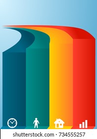 Design business presentation template. Vector illustration for technology infographics, number banners, charts and graphs or powerpoint background, graphs and tables. EPS 10