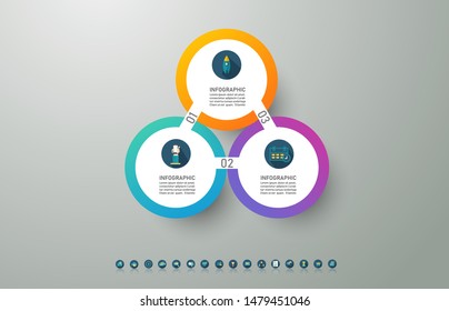 Design Business template 3 options or steps infographic chart element with place date for presentations,Creative marketing icons concept for statistic infographic,Vector EPS10.