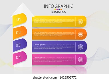 Design Business template 4 options or steps infographic chart element with place date for presentations,Creative marketing icons concept for statistic infographic,Vector EPS10.