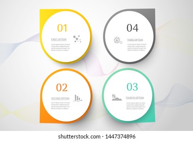 Design Business template 4 options or steps infographic chart element with place date for presentations,Creative marketing icons concept for statistic infographic,Vector EPS10.