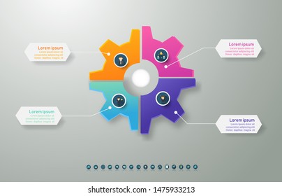 Design Business template 4 options or steps infographic chart element with place date for presentations,Creative marketing icons concept for statistic infographic,Vector EPS10.
