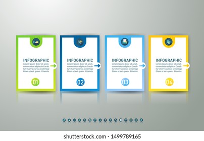 Design Business template 4 options or steps infographic chart element with place date for presentations,Creative marketing icons concept for statistic infographic,Vector EPS10.