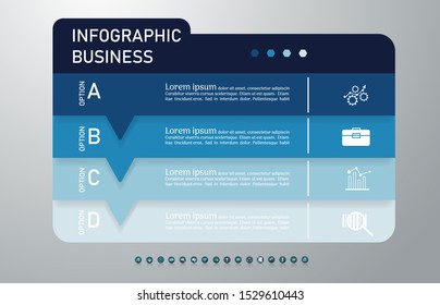 Design Business template 4 options or steps infographic chart element with place date for presentations,Creative marketing icons concept for statistic infographic,Vector EPS10.