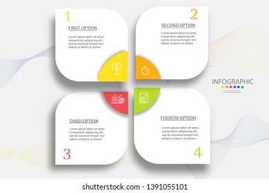Design Business template 4 steps infographic chart element with place date for presentations,Vector EPS10.