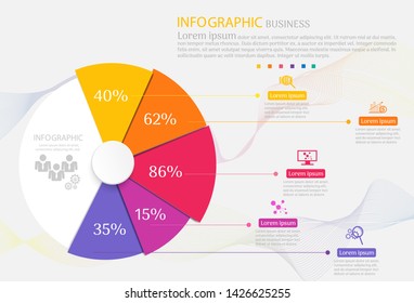 Design Business template 5 options or steps infographic chart element with place date for presentations,Creative marketing icons concept for statistic infographic,Vector EPS10.