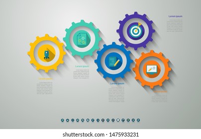 Design Business template 5 options or steps infographic chart element with place date for presentations,Creative marketing icons concept for statistic infographic,Vector EPS10.