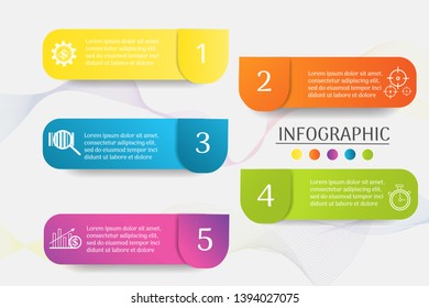 Design Business Template 5 Steps Infographic Stock Vector (Royalty Free ...