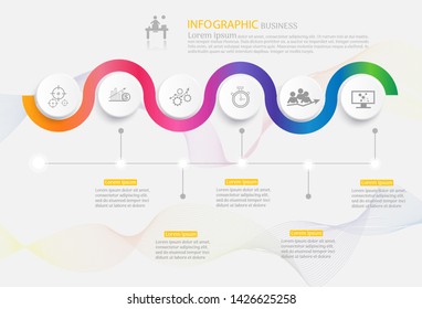 Design Business template 6 options or steps infographic chart element with place date for presentations,Creative marketing icons concept for statistic infographic,Vector EPS10.