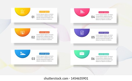 Design Business template 6 options or steps infographic chart element with place date for presentations,Creative marketing icons concept for statistic infographic,Vector EPS10.