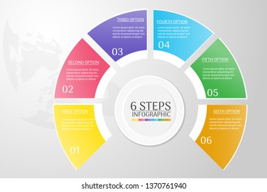 Design Business template 6 steps infographic chart element with place date for presentations,Vector EPS10.
