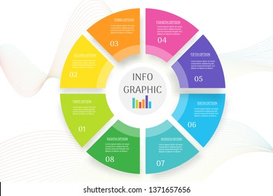 Design Business template 8 steps infographic chart element with place date for  presentations,Vector EPS10.
