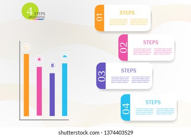 Design Business template infographic chart element with place date for presentations,Vector EPS10.