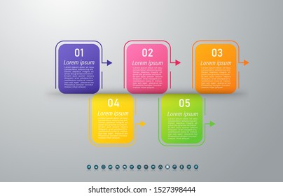 Design Business template infographic chart element with place date for presentations.