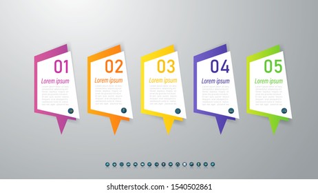 Design Business template infographic chart element with place date for presentations.