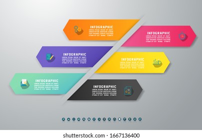 Design Business template infographic chart element with place date for presentations.